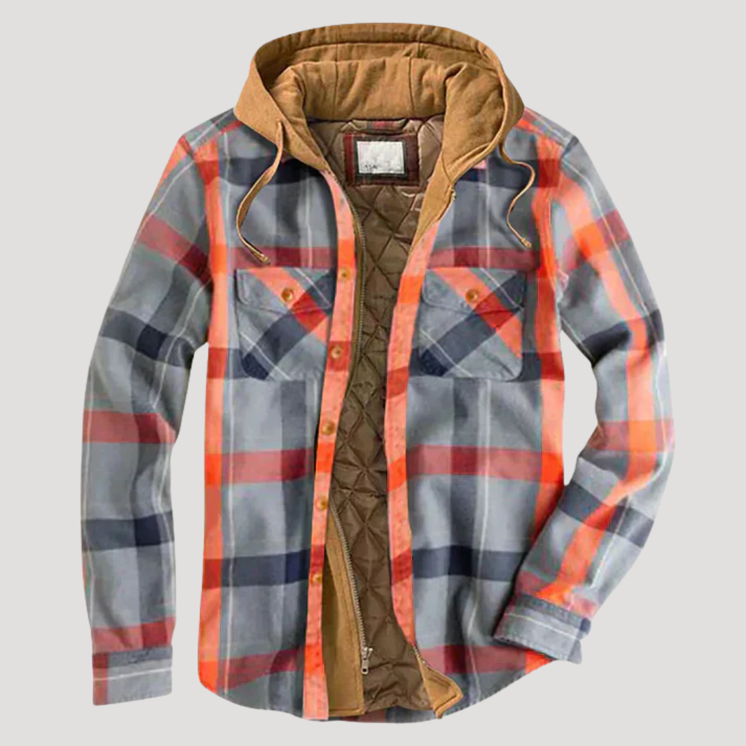 Davorin | Elegancka kurtka w kratę i patchwork