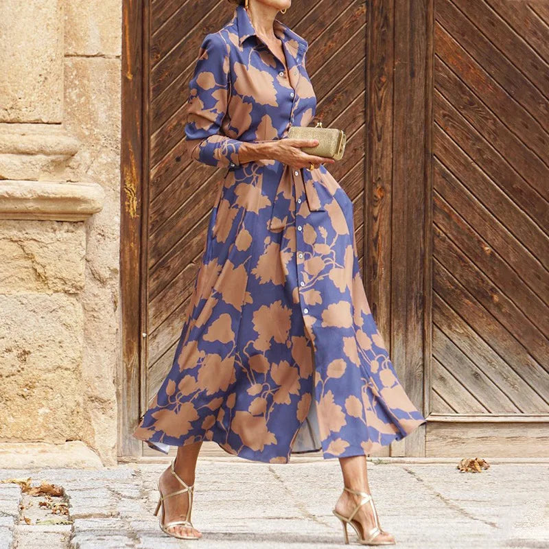 Natasza – Elegancka Sukienka Koszulowa z Paskiem