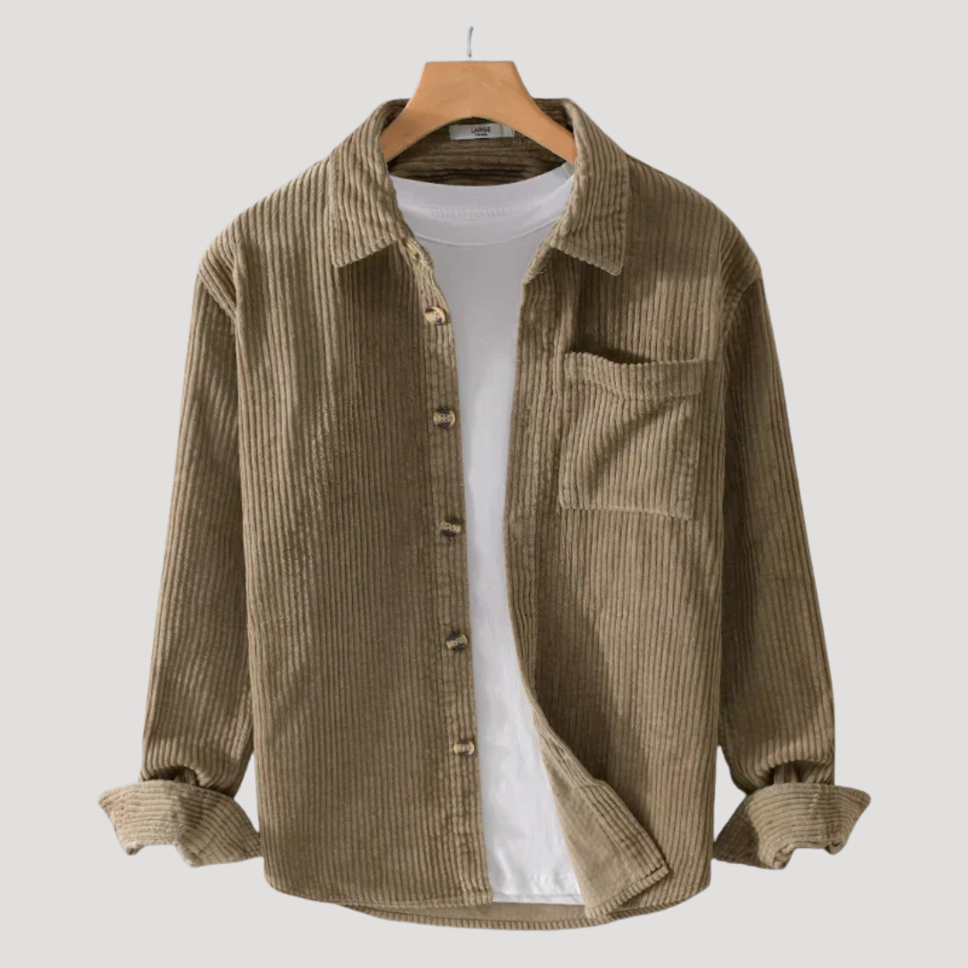 Mateusz Valmont | Koszula z Prążkowanego Aksamitu