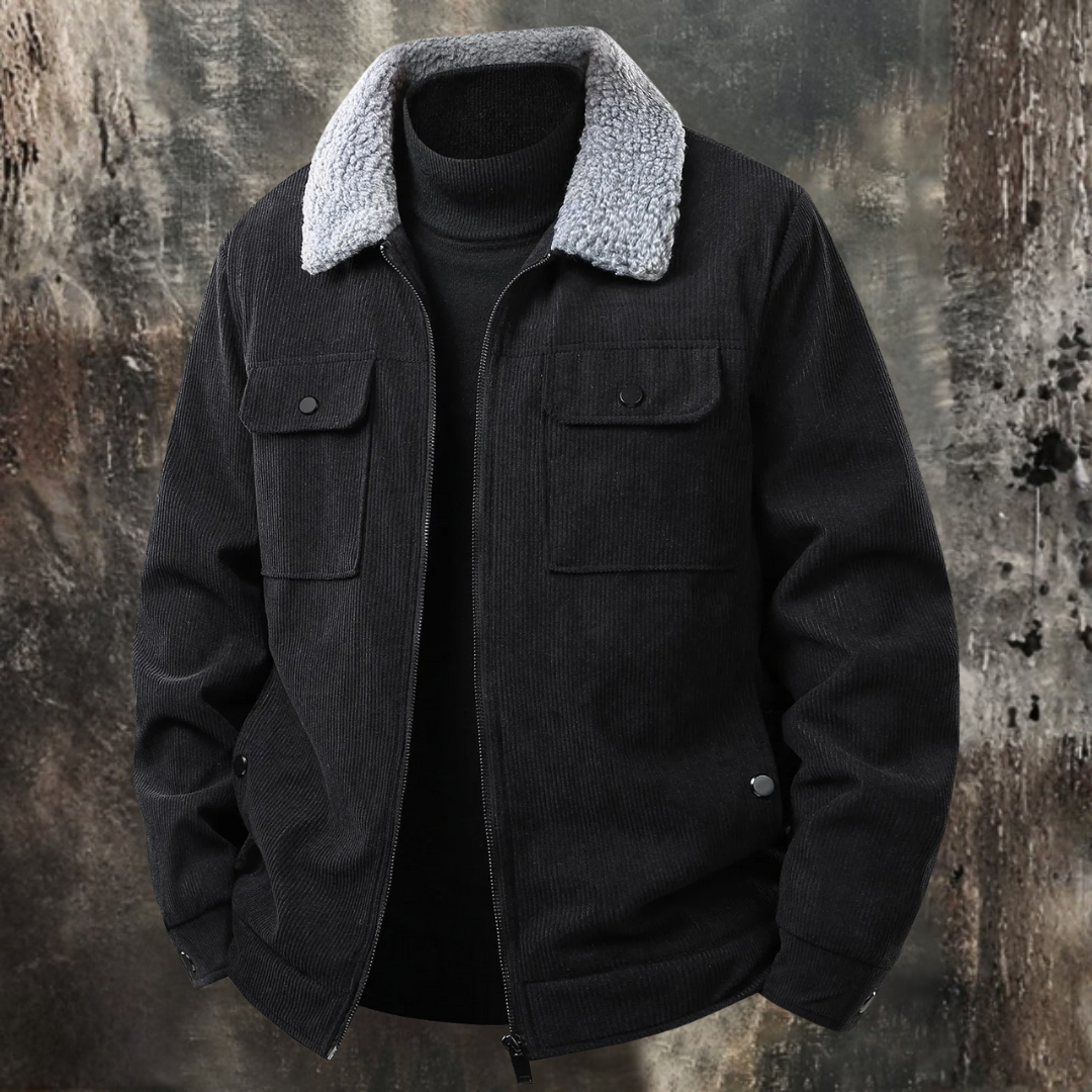 Olek | Ciepła polarowa sztruksowa kurtka