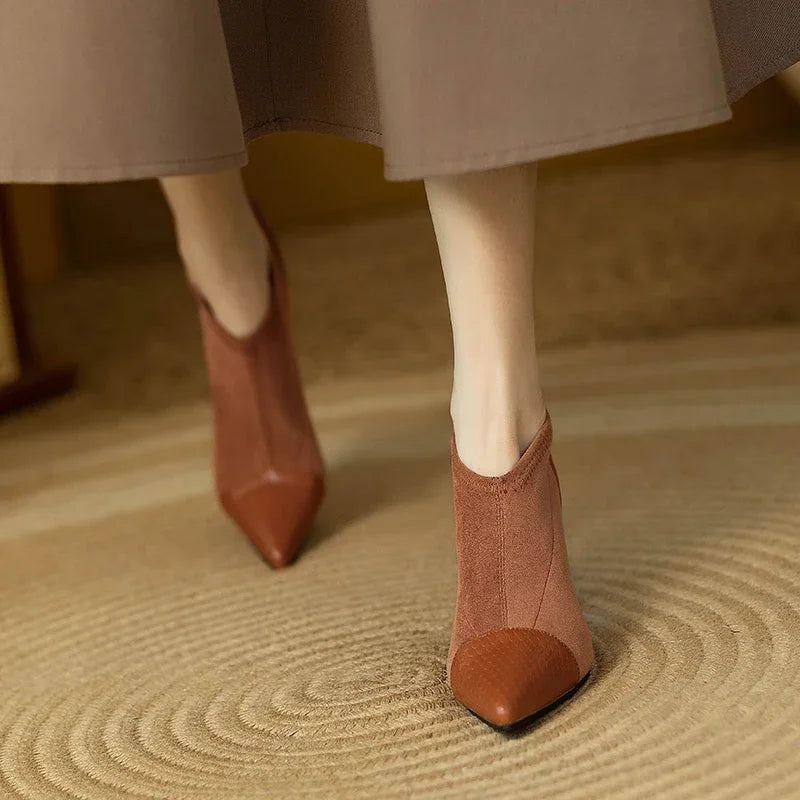 Szpilki z naturalnej skóry Veronica